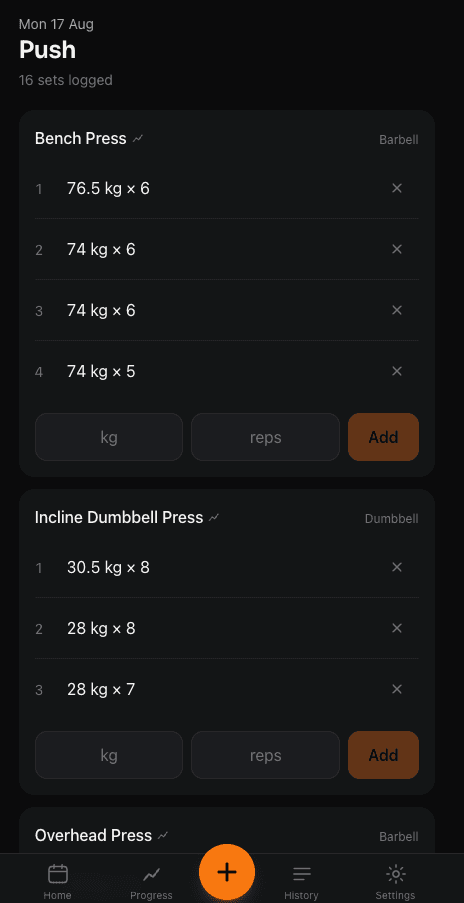 Fitness App - Liftalot screenshot
